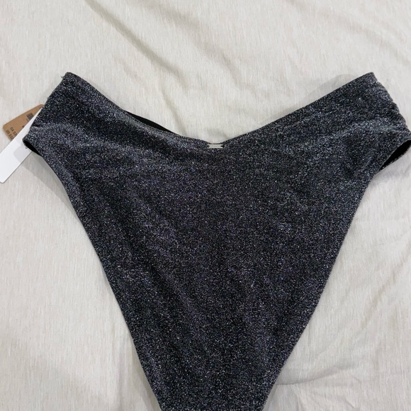 PINK Sparkly Black Bikini Bottoms - Picture 6 of 6